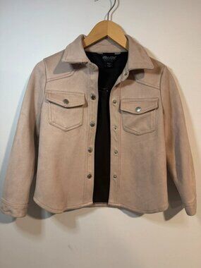 Jou Jou Faux Suede Taupe Children's jacket. Size 8